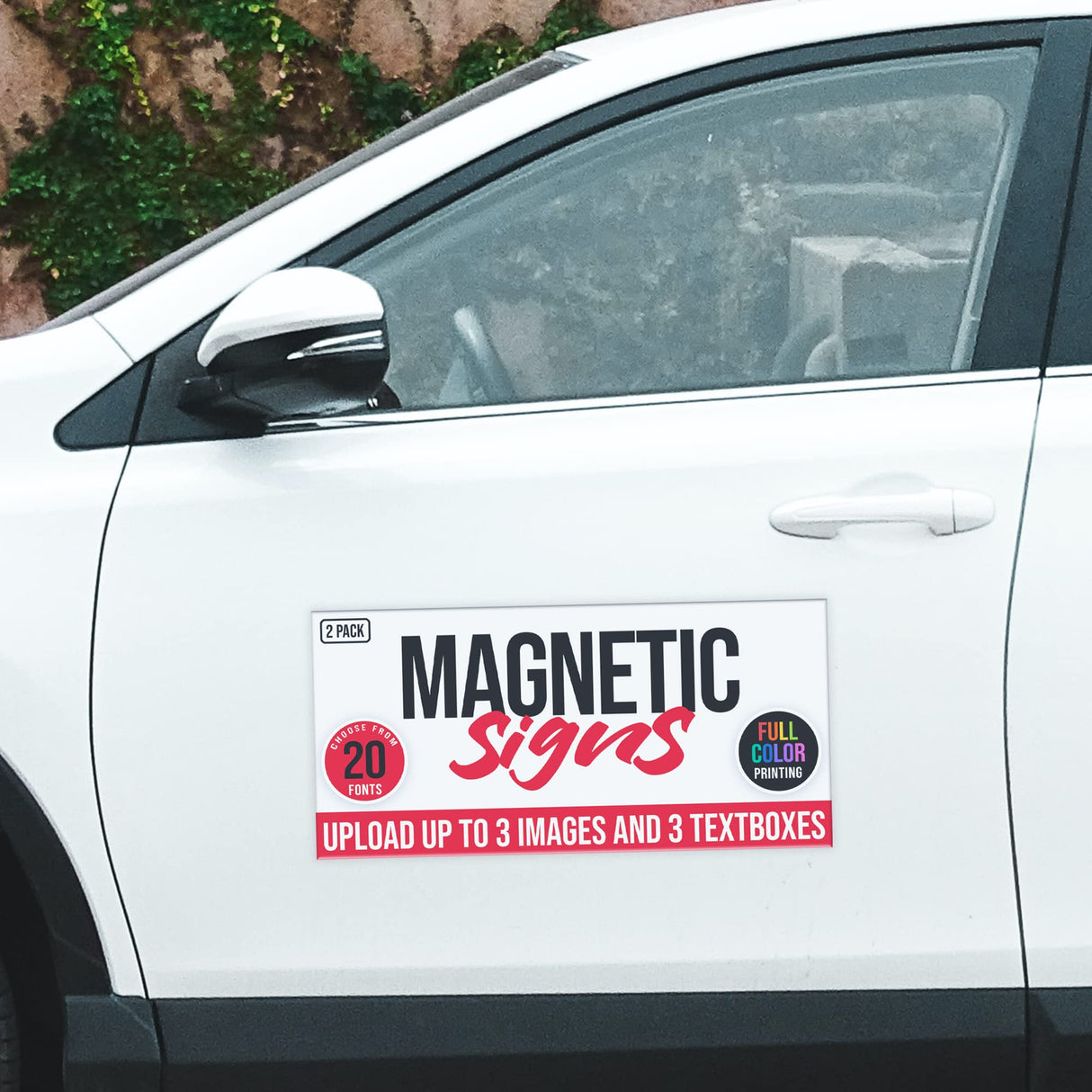 2-Pack,12"x24" Custom Magnet Signs in Full Color for Business and Advertising, 30 mil Customized Vinyl Car Magnets, Personalized Magnetic Sheets for Company Storefront & Vehicles (Design A) Basic Fundamentals