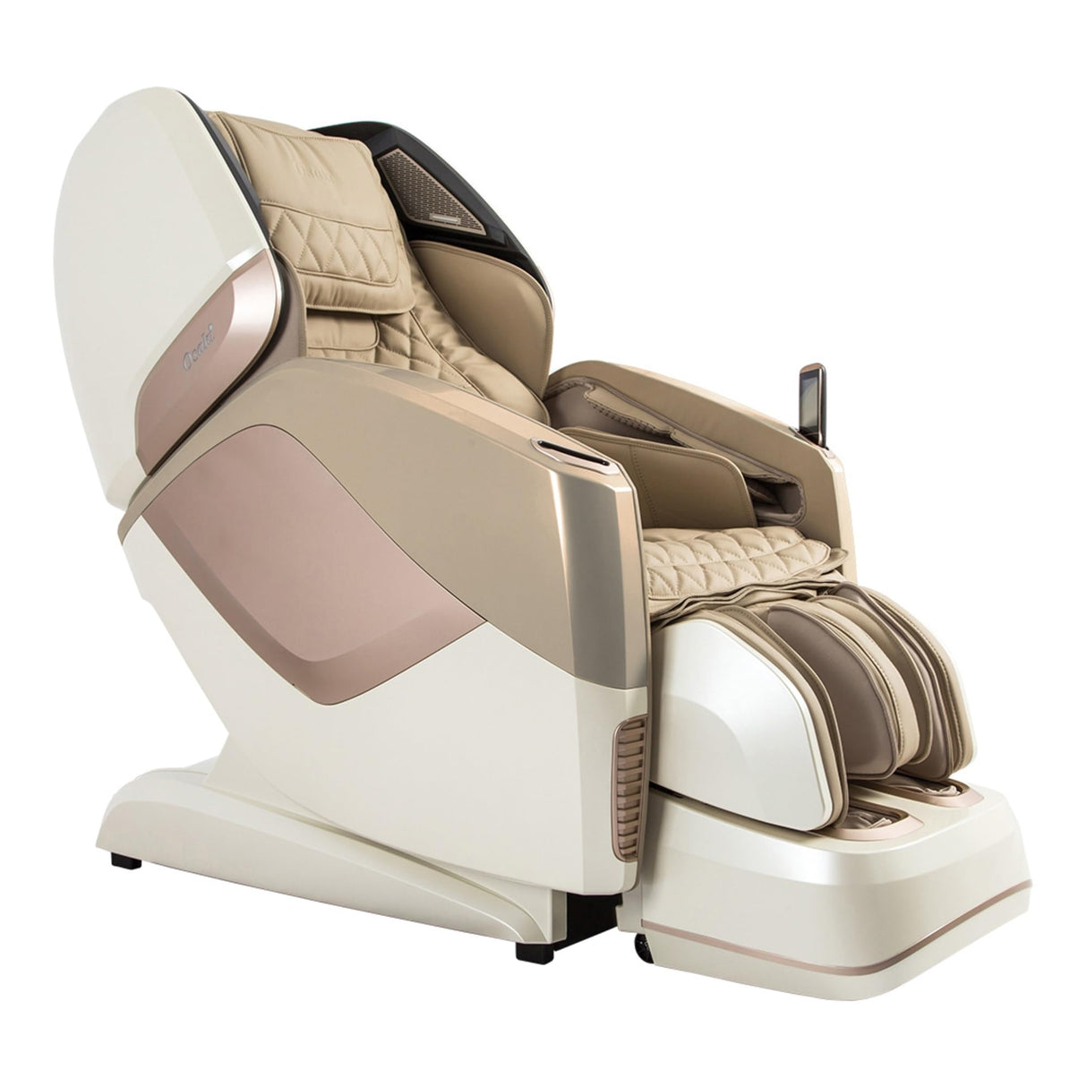 Osaki OS-Pro Maestro 4D Zero Gravity Massage Chair with Heated Rollers, L-Track Design, Touch Screen Remote (Ivory) Osaki