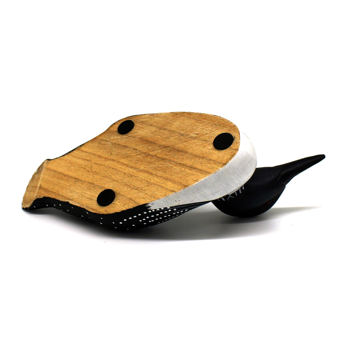 CVHOMEDECO. Primitives Hand Engraving and Painted Wood Loon Farmhouse Figurine Decorative Accent, 10-1/4 Inch CVHOMEDECO.