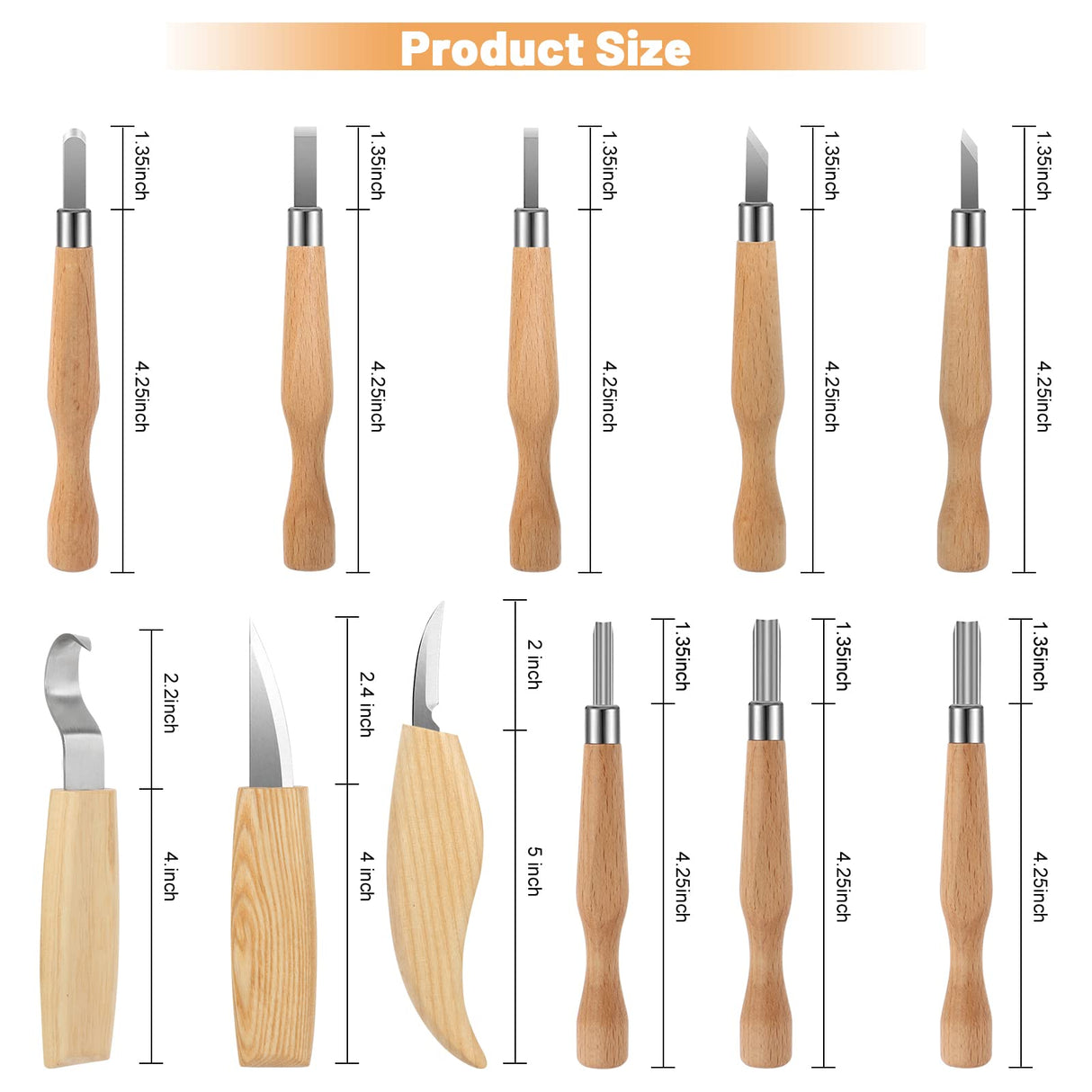 Wood Whittling Kit, 22-in-1 Wood Carving Tools Kit With 11pcs Wood Carving Knives & 4pcs Basswood Wood Blocks, Whith Cut Resistant Gloves & Carving Accessories, Wood Whittling Knife Kit for Beginners QJIUBA