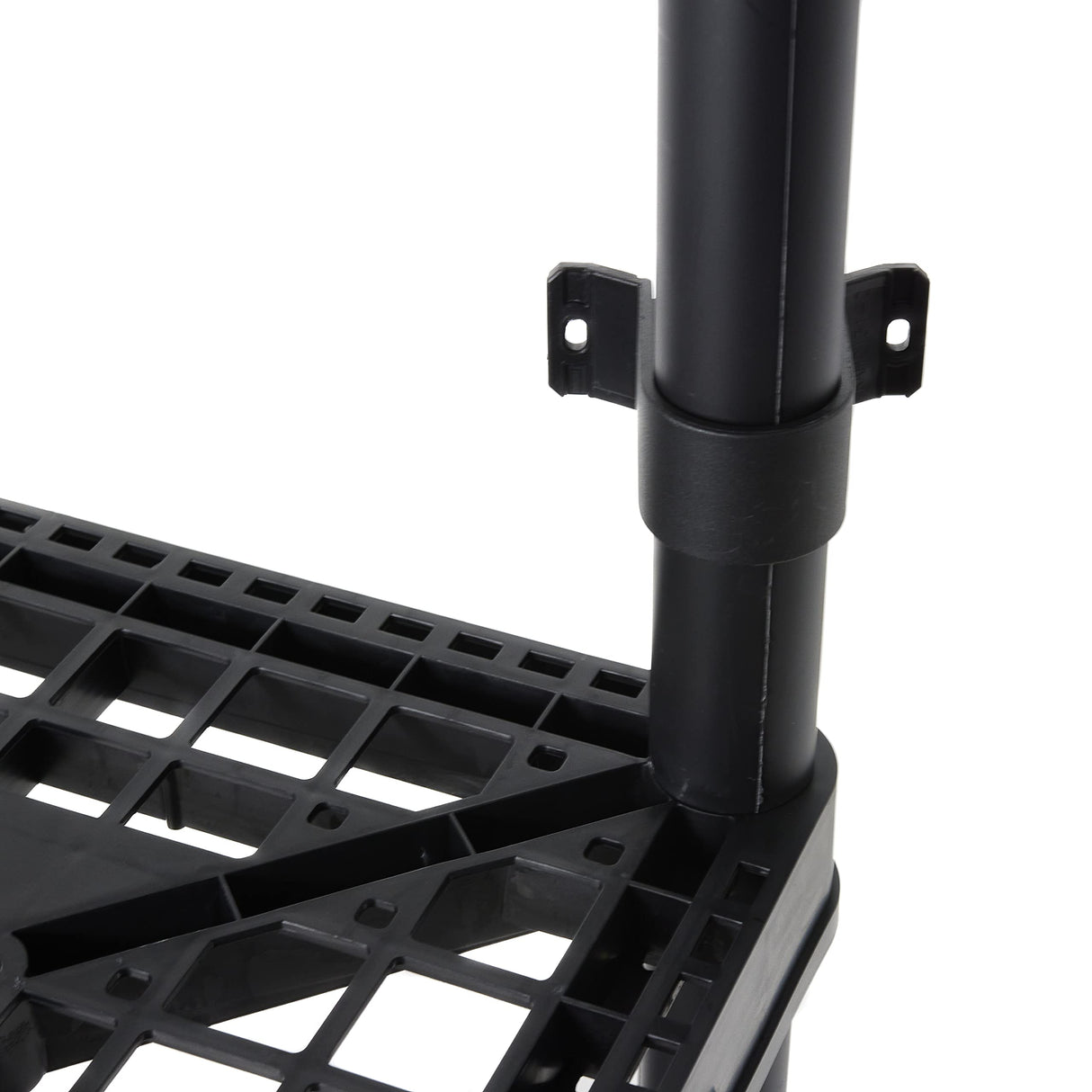 Gracious Living 4 Shelf Fixed Height Ventilated Heavy Duty Storage Unit 18 x 36 x 54.5" Organizer System for Home, Garage, Basement, & Laundry, Black Gracious Living