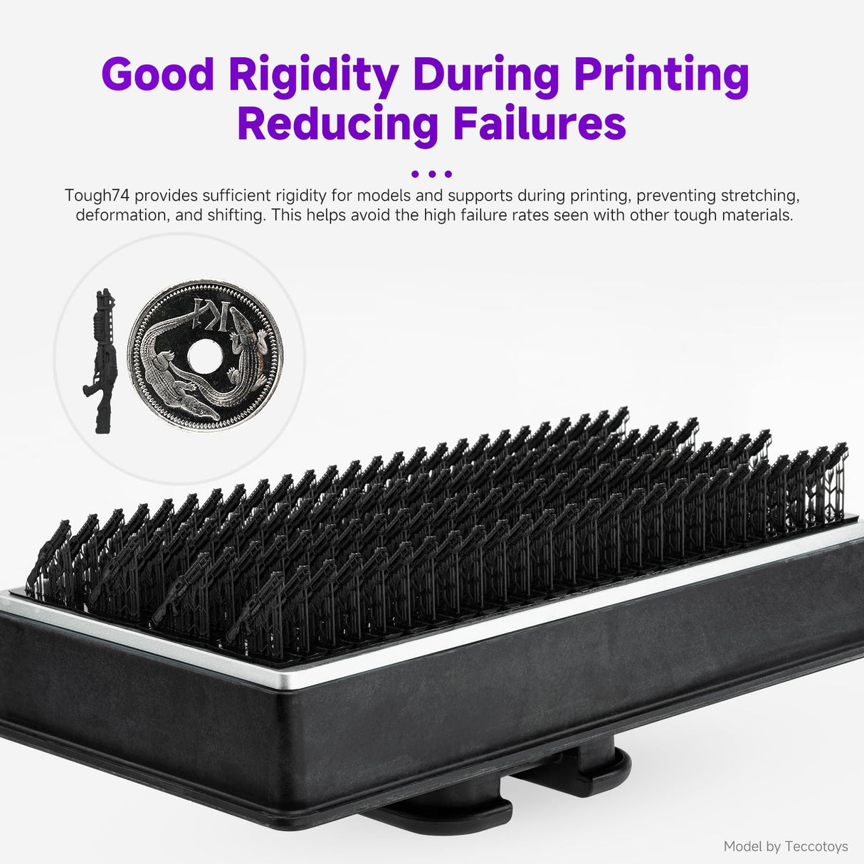 RESIONE Tough 74 3D Printer Resin, Impact-Resistant Photopolymer for LCD DLP MSLA– Wear-Resistant, Low Shrinkage, Durable Resin for Action Figures, Tabletop Miniatures & Joints, Black, 1KG RI RESIONE