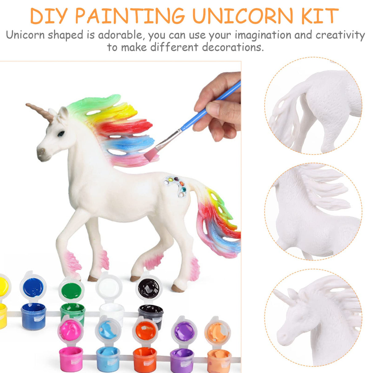 Toddmomy Paint Your Unicorn DIY Painting Kit - Decorate and Draw 3D Toys for Kids - Art and Craft Set Toddmomy