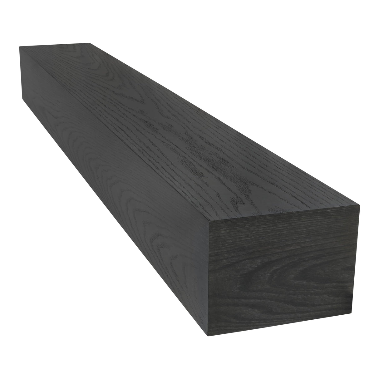 Pennsylvania Woodworks Fireplace Mantel, Handmade in The USA, Oak Wood Wall-Hanging Mantel Shelf, Farmhouse Wall Shelf Design, Easy to Mount and Heavy Duty, 60 in, Large, Midnight Black Pennsylvania Woodworks