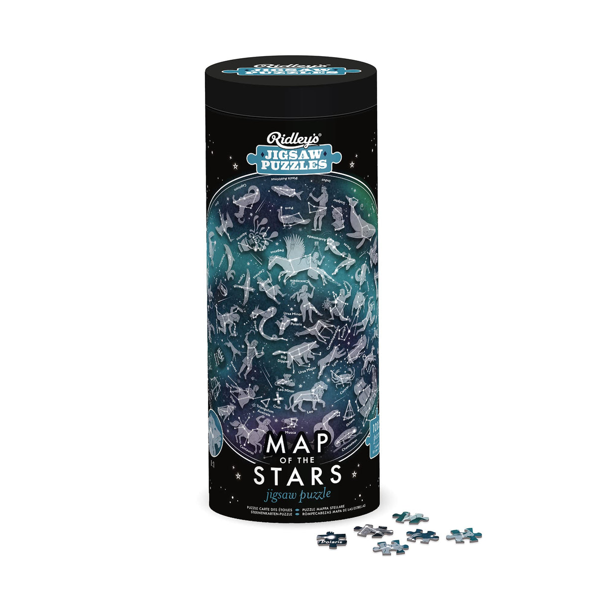 Ridley's Games: Map of The Stars 1000-Piece Jigsaw Puzzle |Perfect for Astrology/Astronomy Lovers with Over 30-Unique Constillations | Perfect Room Décor Once Completed | Storage Tube Included Ridley's