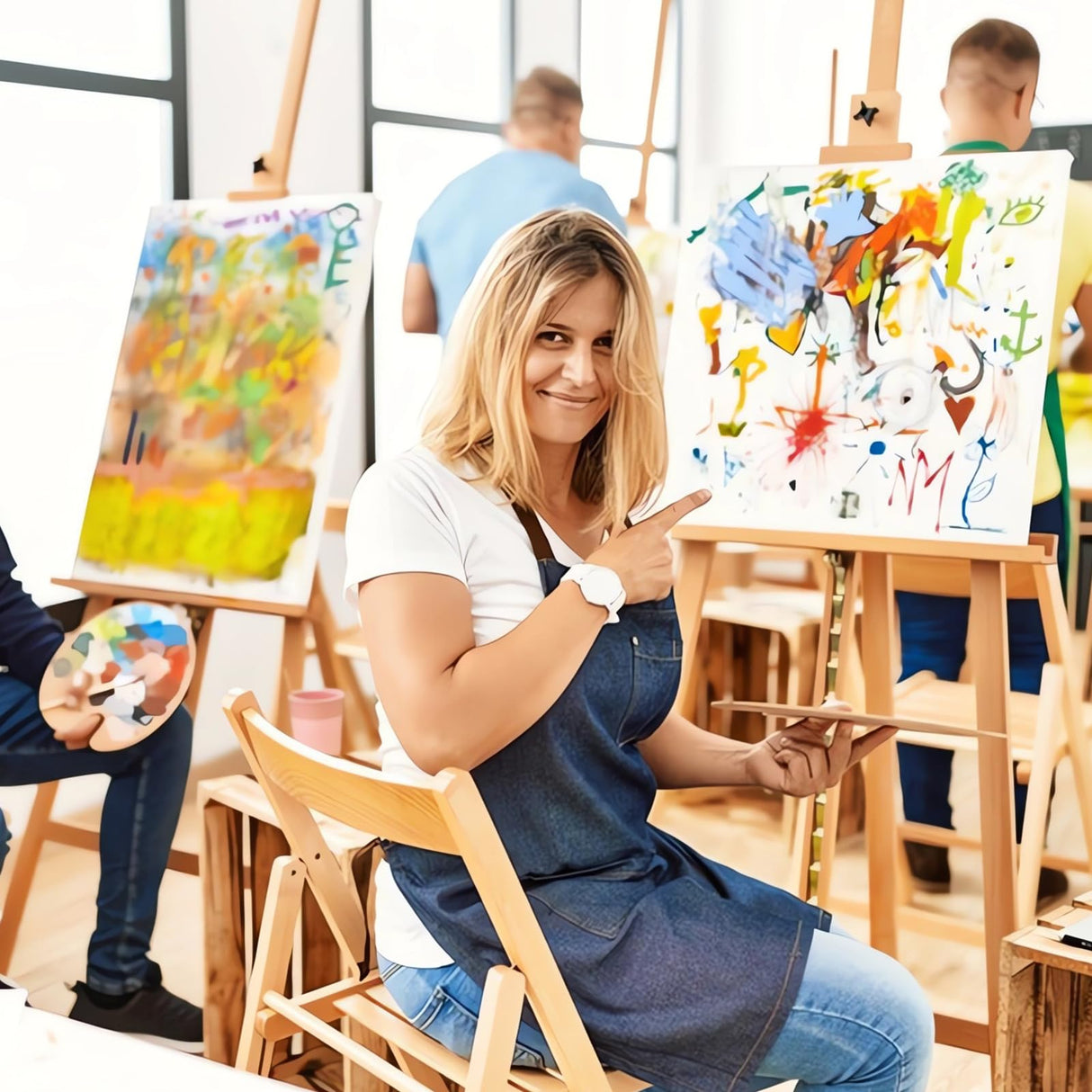 FUMILE 8x10 Canvas for Painting Stretched, 24 Pack Canvases for Painting-5/8 in Profile Primed White Blank Painting Canvas Value Pack for Oil & Acrylic Paint FUMILE