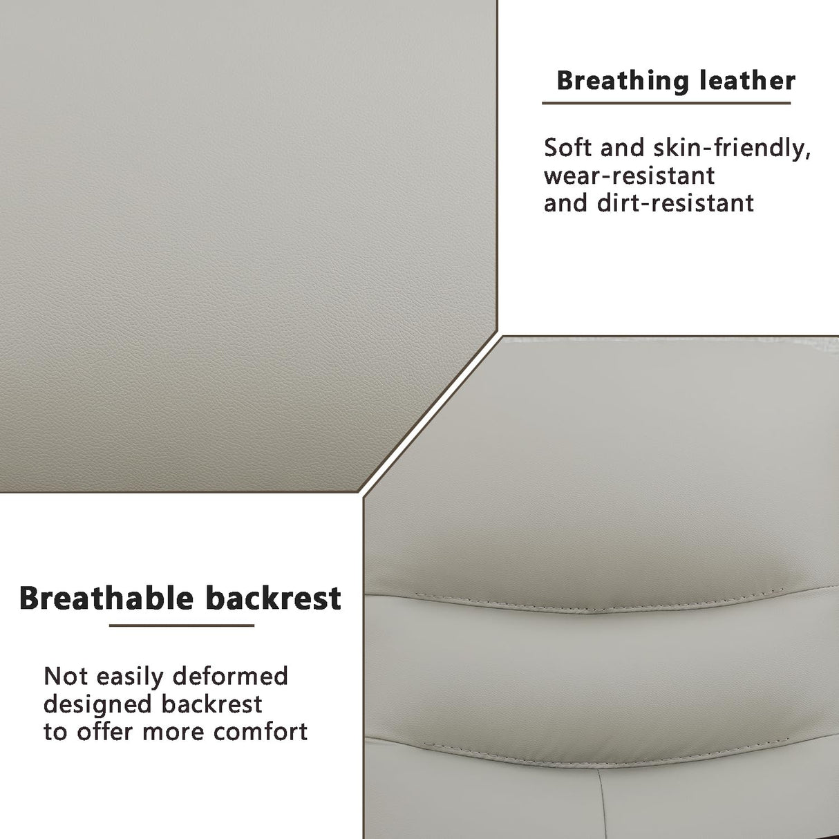 A Ainehome LED Power Recliner Sofa for Living Room Furniture Set, Leather Sectional Sofa Set, Reclining Sofa and loveseat with USB Port/Storage Console/Cup Holders(Grey 3-Piece Set) A Ainehome