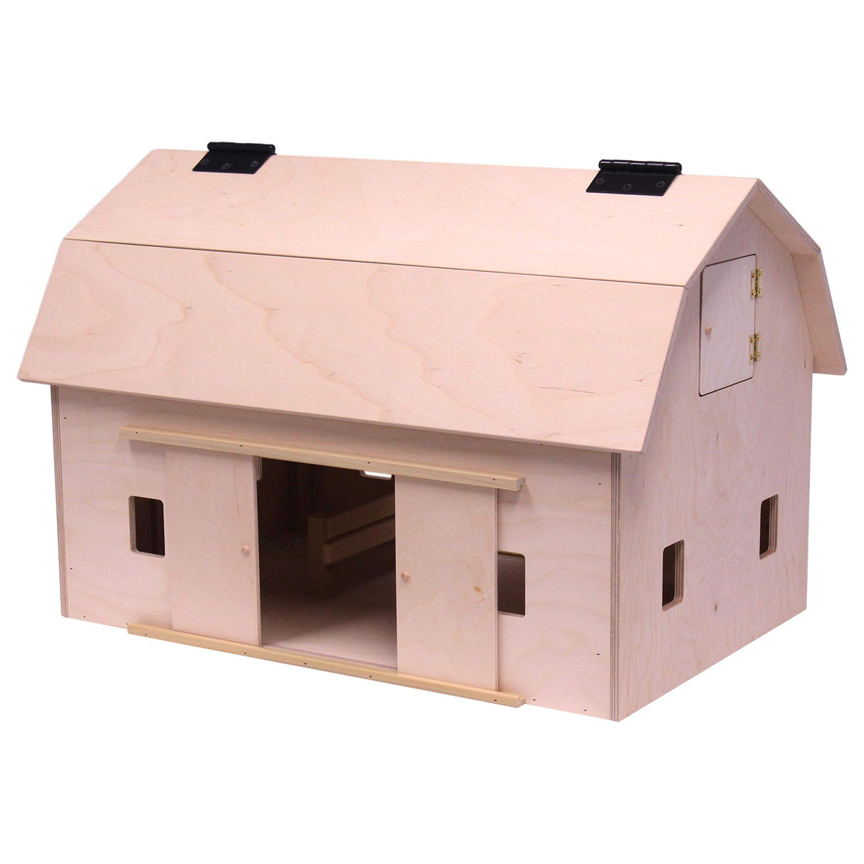 AmishToyBox.com Large Wooden Hip-Roof Barn Toy with Hay Loft, Amish-Made AmishToyBox.com