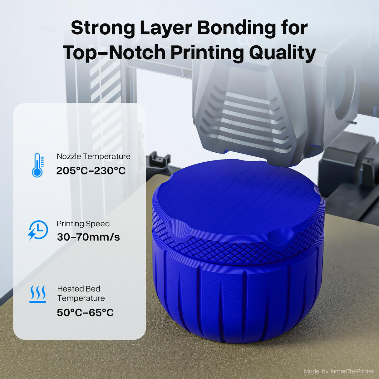 DEEPLEE PLA+ 1.75mm 3D Printer Filament, PLA Plus with Dimensional Accuracy +/- 0.02mm, Higher Strength and Toughness, Neatly Wound, No Clogging, Fits for Most FDM 3D Printers, 1KG Black Deeplee