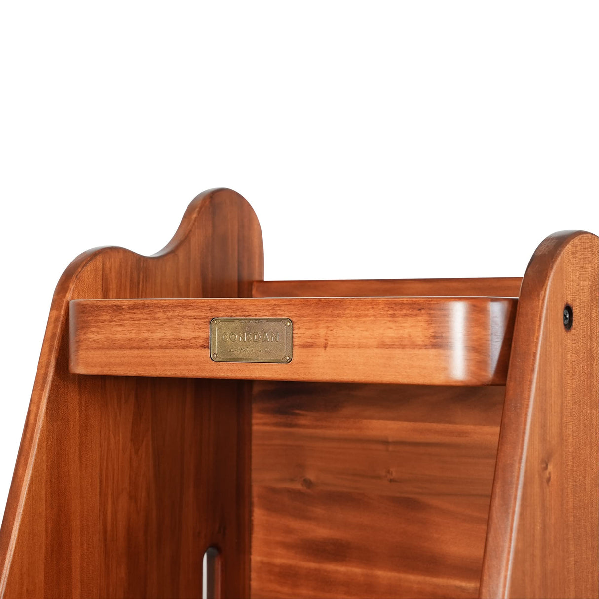 CONSDAN Toddler Tower, USA Grown Solid Hardwood, Kitchen Step Stool for Toddlers, Kids Standing Tower Kitchen Toddler Learning Stool, Kitchen Stool with Safety Rail for Kitchen Counter CONSDAN