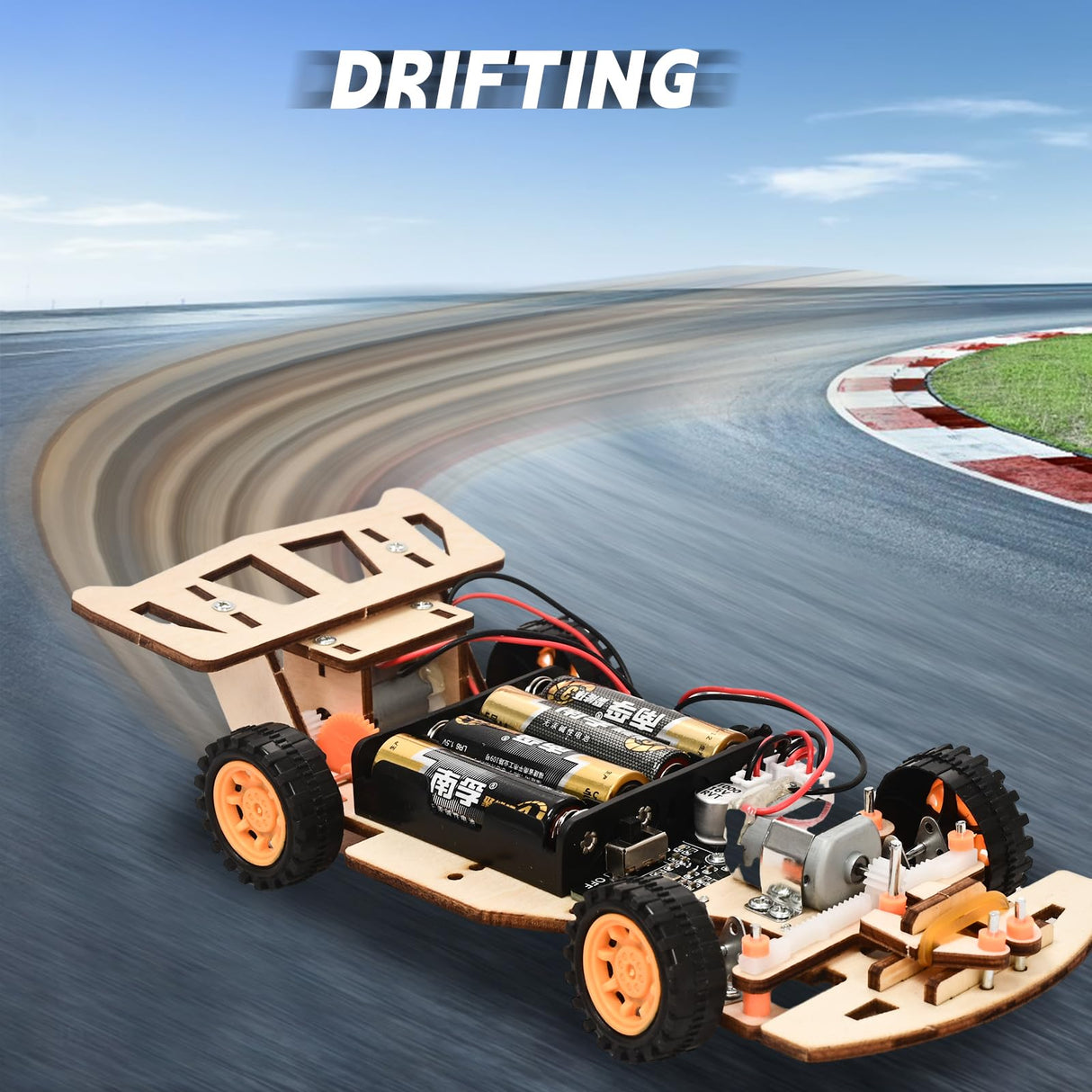 Self-Centering Steering Remote Control Car,STEM Projects for Kids Ages 8-12,Engineering kit, DIY rc car kit, STEM Kits for Kids Ages 8-12 ScienSta