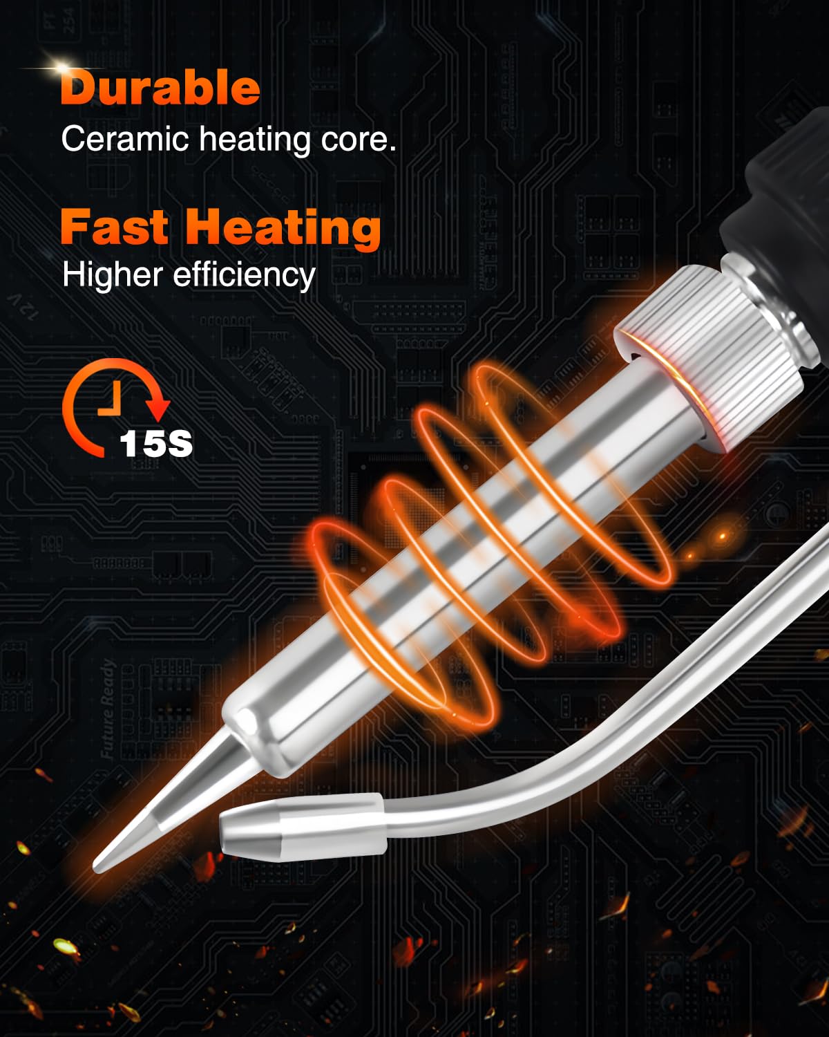 Soldering Iron Kit, NEWACALOX Soldering Gun Automatic Hand-held Solder gun Iron Kit Welding Tool, Desoldering Pump, Tweezers for Circuit Board, Home DIY, Electronic Repair NEWACALOX