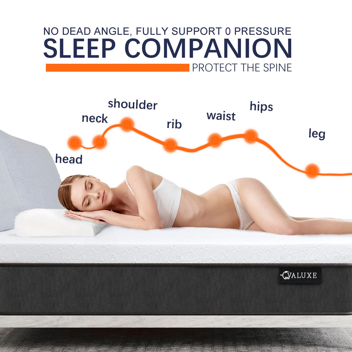 3 Inch Gel Memory Foam Mattress Topper Full Size High Density Cooling Pad Pressure Relief Bed Topper (with Removable & Washable Bamboo Cover) VALUXE