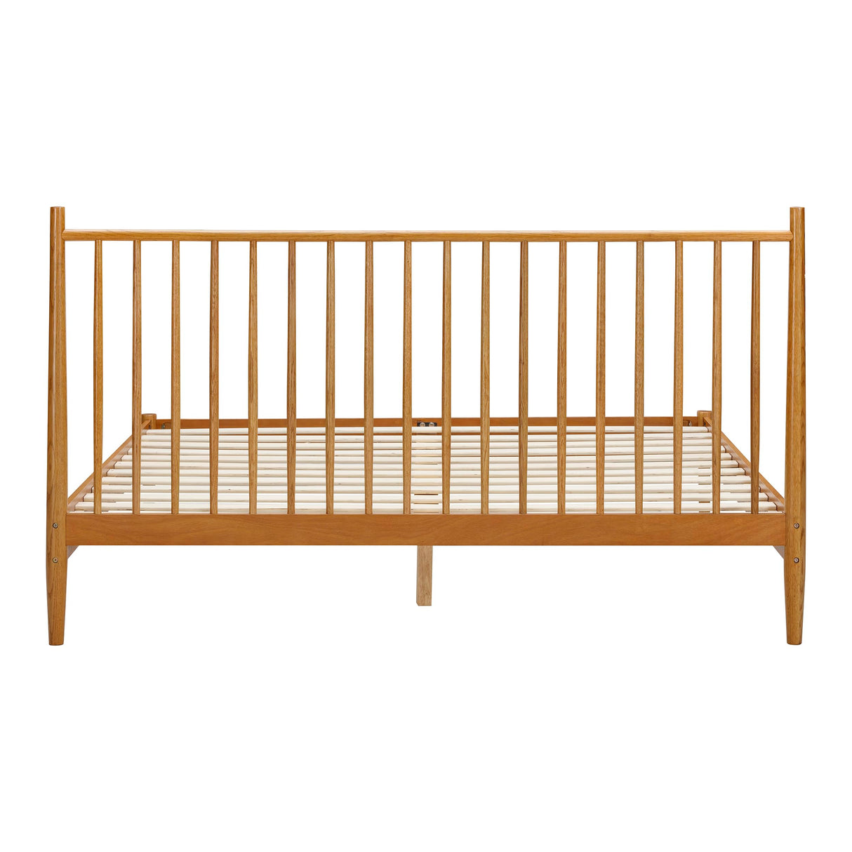 NTC Inno Rustic Oak Wooden Bed Frame with Headboard – Solid Oak & Rubber Wood, Silent Slats, King Size NTC