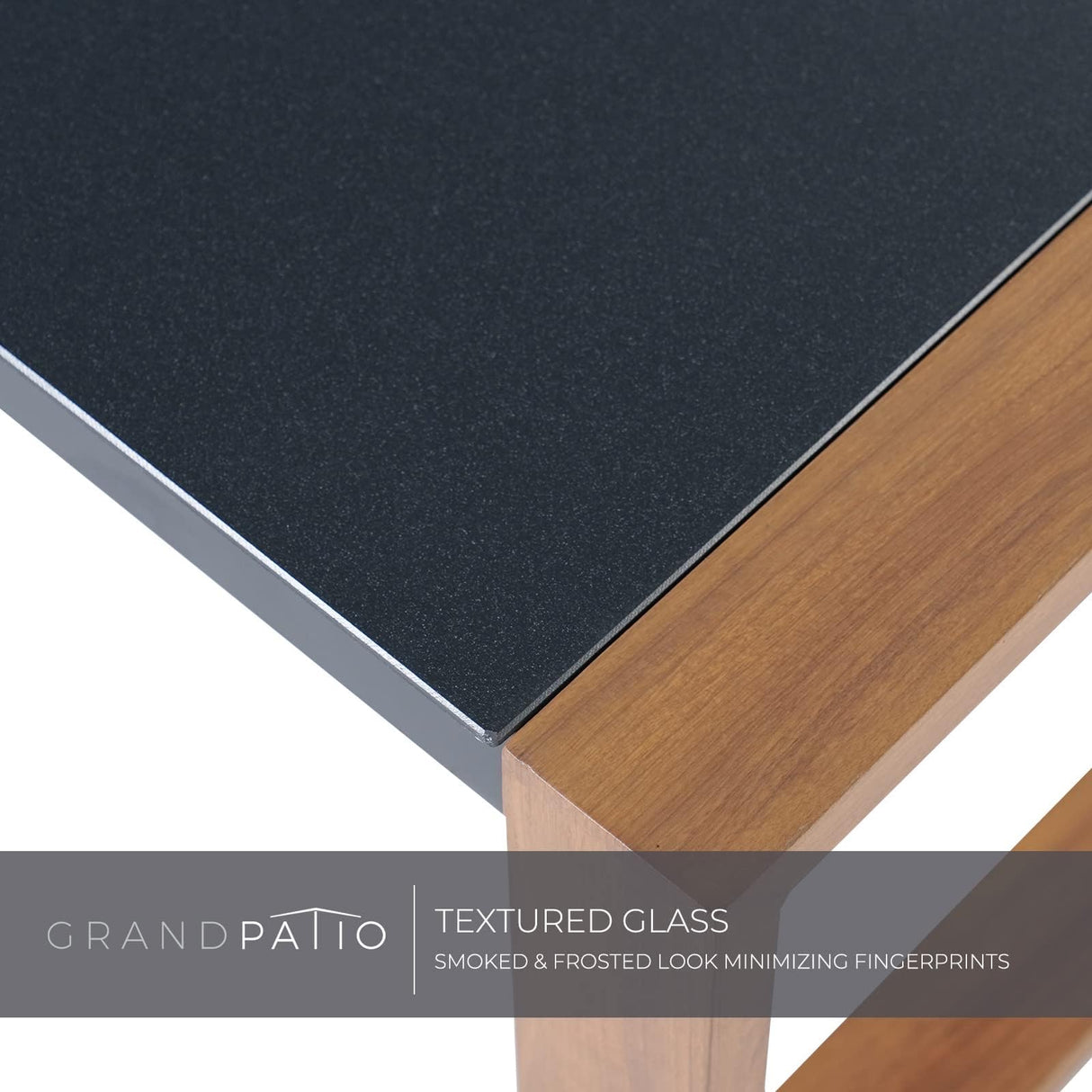 Grand patio Outdoor 4-Piece Modern Aluminum Patio Furniture Sets 5 Person Conversation Set, Faux Wood Grain Finish Frame Sofa with Removable Olefin Extra Thick Cushions and Coffee Table for Garden Grand patio