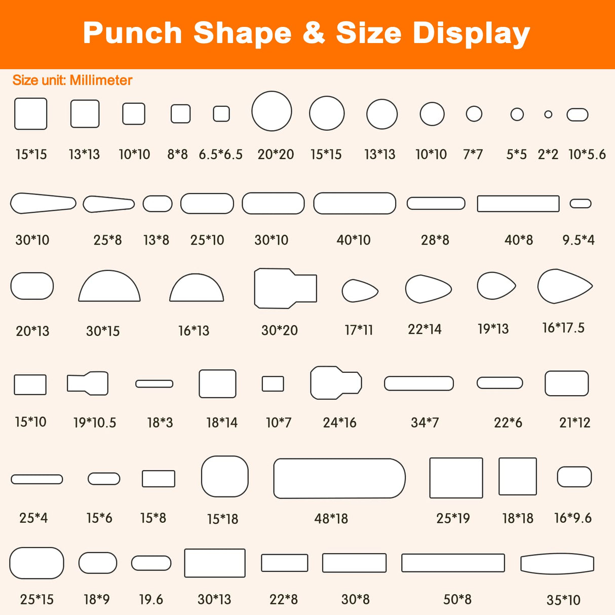 YKSPLUSK 56 Pieces Leather Hole Punch Set, Leather Cutting Dies Kit with Storage Case & Mat, Multiple Shapes Hole Punch Tool for Belts, Hollow Punch Cutter Tool for Handmade DIY Crafts YKSPLUSK