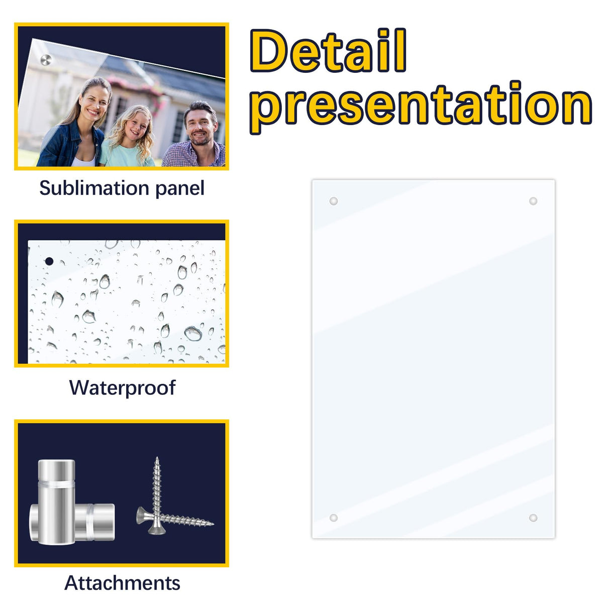 4Pcs Sublimation Glass Photo Blanks 7.87.x11.8 inch,Sublimation Blanks Wall Mount Tempered Glass Photo,DIY Picture Wall Frame Poster for Home Decor,Room Decor Sublimation Ornaments Blanks LIZOIDZSM