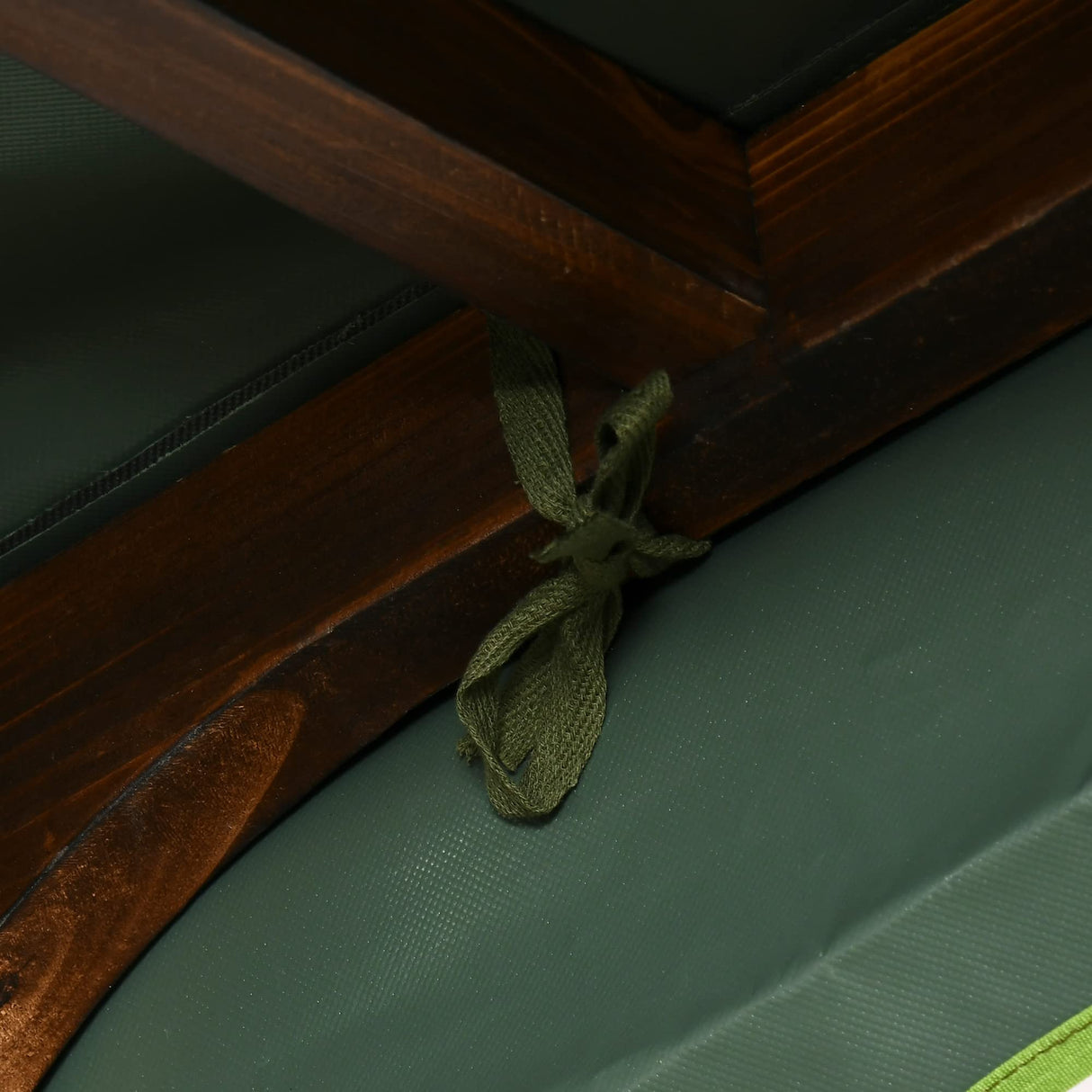 Outsunny 2-Person Patio Swing Chair, Outdoor Hanging Wooden Porch Bench Loveseat w/Adjustable Canopy and Side Trays for Garden, Poolside, Backyard Outsunny