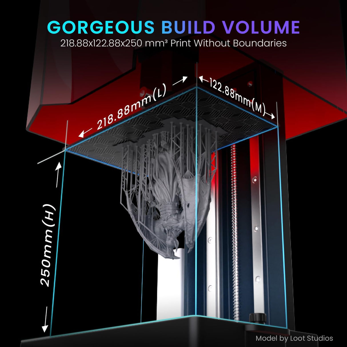 ELEGOO Saturn 3 MSLA 12K 3D Printer, Desktop Resin 3D Printer with 10-Inch Monochrome LCD, Voxeldance Tango Slicer, Large Printing Size of 8.62x4.84x9.84 inches ELEGOO