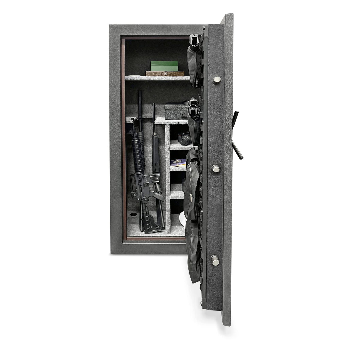 Stealth Essential Gun Safe EGS28 Special Edition FLAG Safe 28 Gun Capacity with 30 Minute Fire Protection California DOJ Approved Black Stealth
