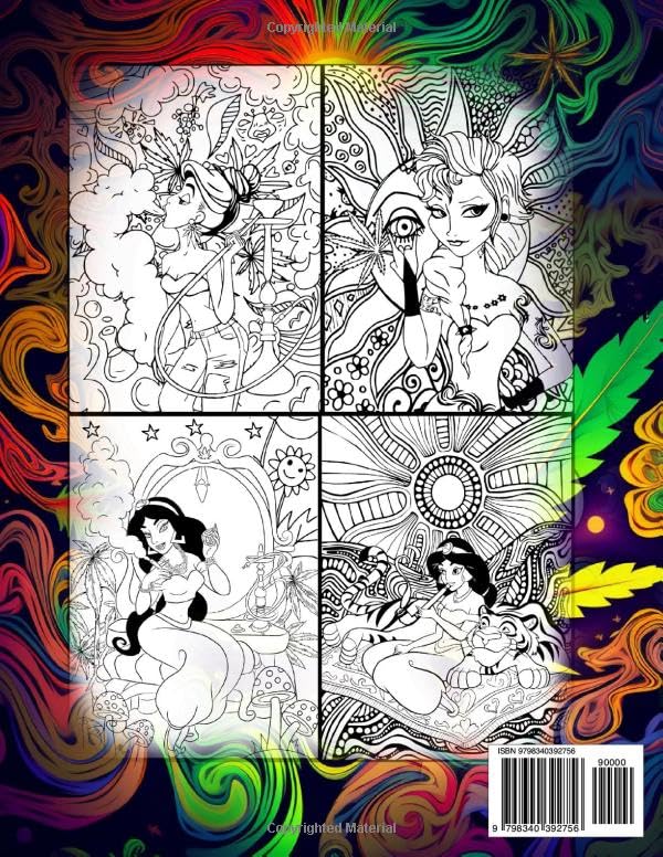 Stoner Coloring Book: Funny Weed Coloring Page for Adults, Trippy & Psychedelic Art for Stress Relief and Relaxation WoodArtSupply