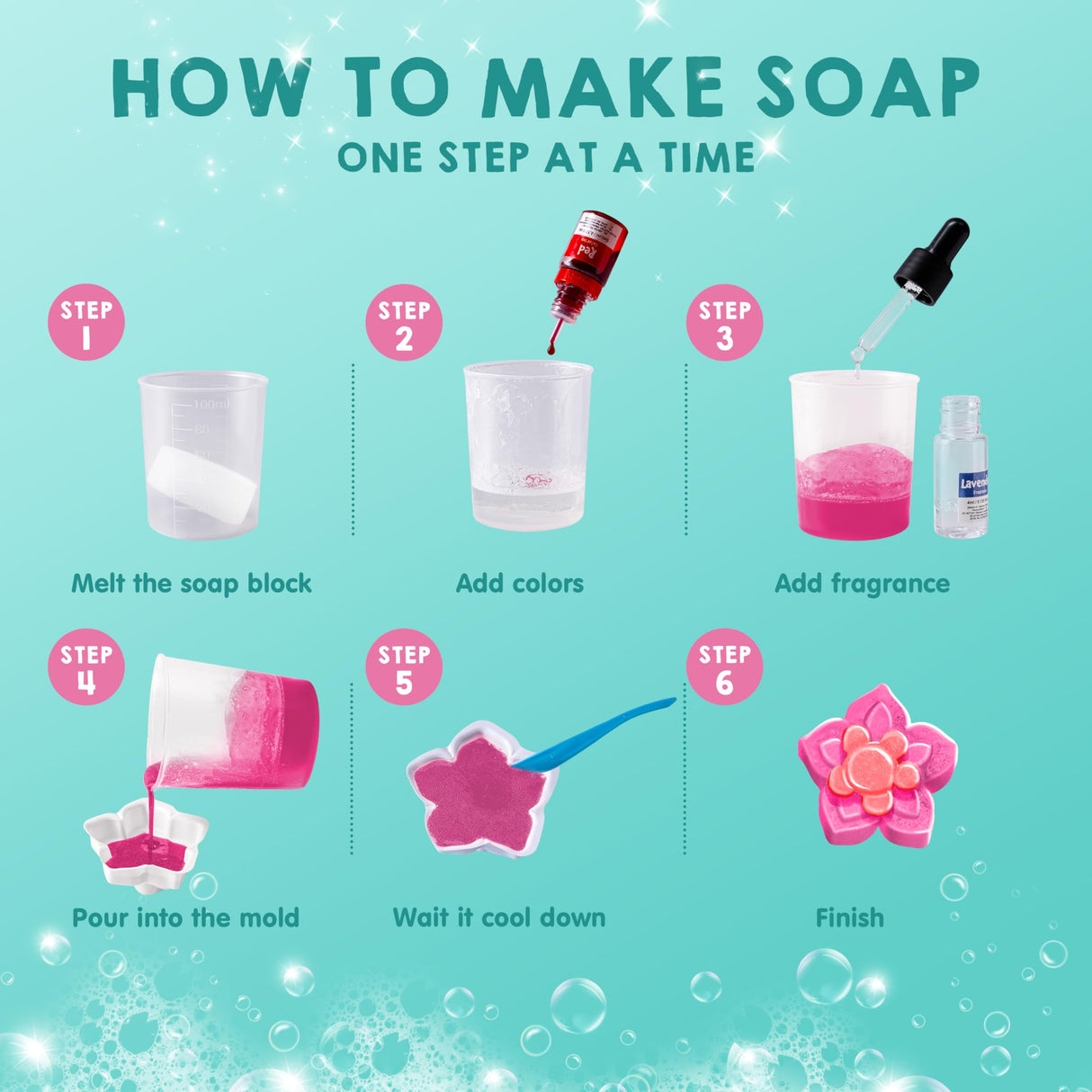 Klever Kits Bath Bomb, Soap Making Kit for Kids, 2-in-1 Spa Science Kits, DIY Make Your Own Bath Bombs & Soap, Spa Kit for Kids, Gifts Toys for Toddler Kid, Birthday Present Klever Kits