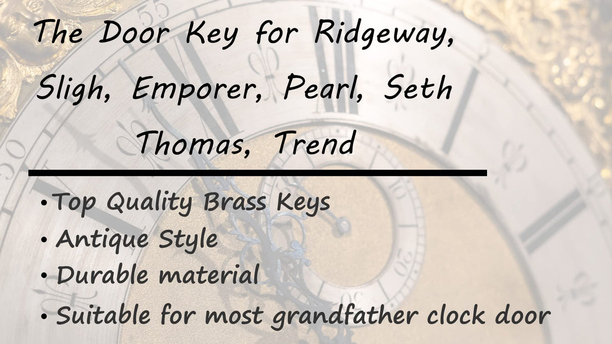 Grandfather Clock Door Key Works with Most Clocks Made Before 2004,for Ridgeway, Sligh, Emporer, Pearl, Seth Thomas, Trend JIOTAR