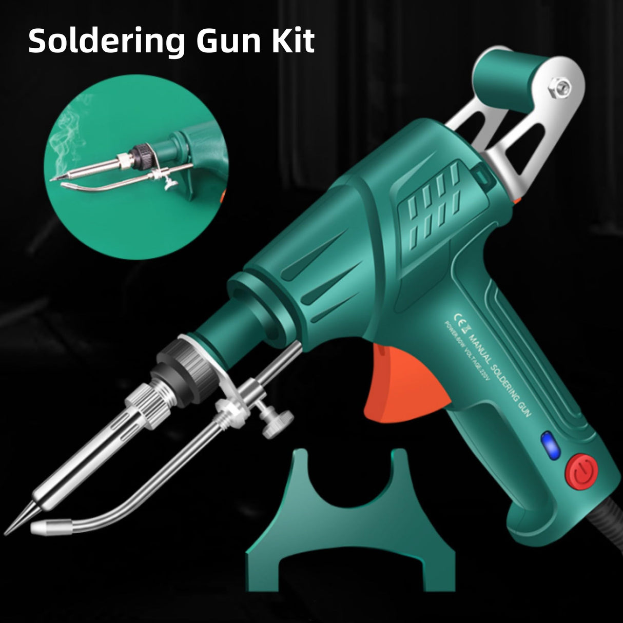 Multi-Function Soldering Iron Soldering Gun Set, 60W External Heating Soldering Gun Kit with Adjustable Temp Up to 480℃, Auto Send Tin Soldering Kit for Electronics Welding Repair DIY (5-Piece set) WoodArtSupply