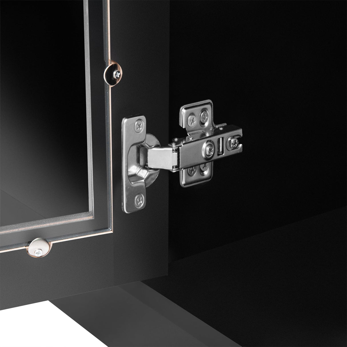 Oevsld Modern Entertainment Center with Bookshelves & Storage Cabinets - TV Stand for 80" TVs, Media Console with Adjustable Shelves & Cable Management - White/Black (Black +MDF+ Glass +60-69 inches) Oevsld