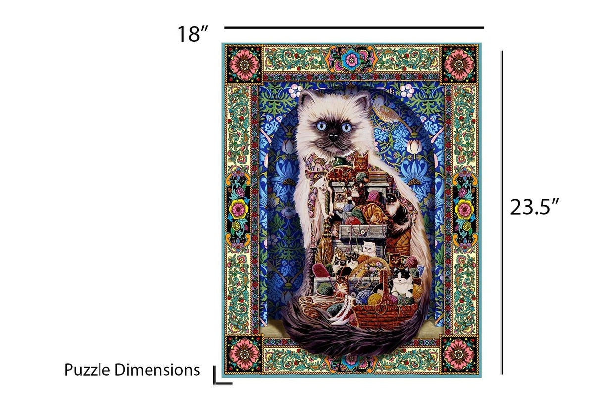Springbok's 500 Piece Jigsaw Puzzle Cats Galore - Made in USA Springbok