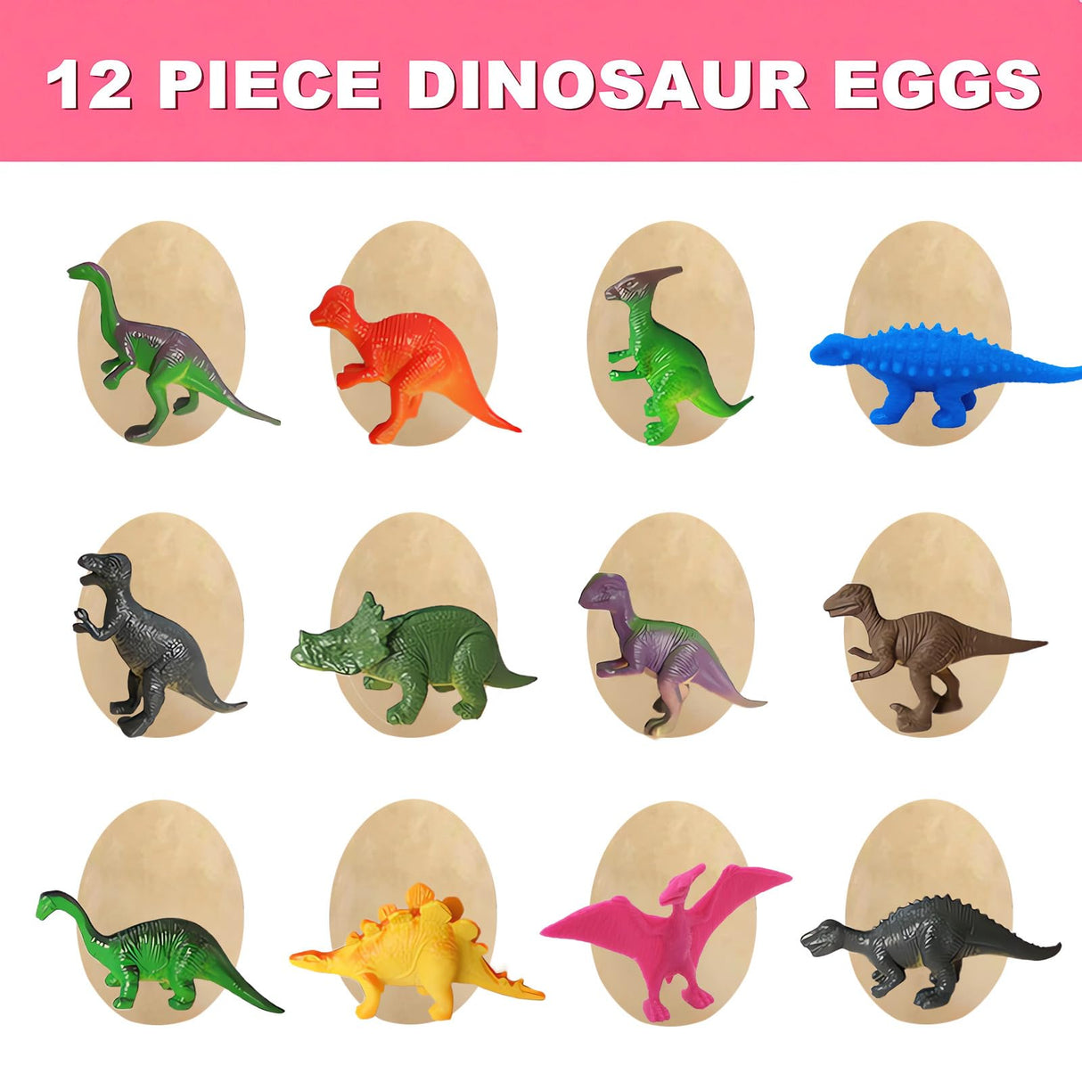 Dino Eggs Dig Kit, 12 Pack Dinosaur Eggs Excavation Science Experiments Kits for Kids 4-12, Easter Basket/Stocking Stuffers, Toys for 3+ 4 5 6 7 8 9 10 Year Old Boys Girl DIDUBUY