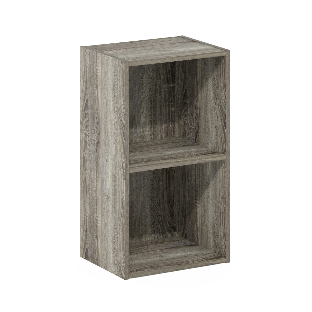 Furinno Luder Bookcase / Book / Storage, 2-Tier Cube, French Oak Furinno