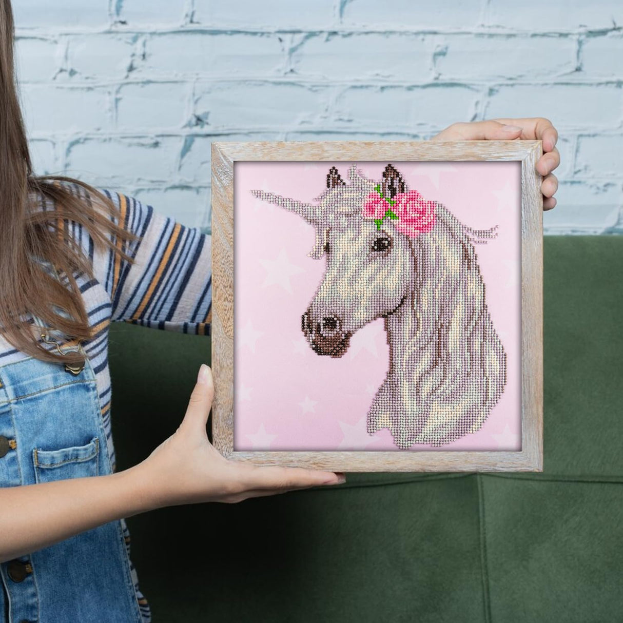 DIAMOND ART BY LEISURE ARTS Unicorn, 12"X12", Intermediate Diamond Painting Kits for Adults, Art for Adults, Kit, Painting DIAMOND ART BY LEISURE ARTS