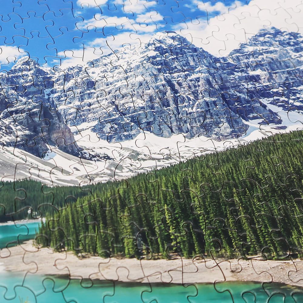 BEDUKE Jigsaw Puzzles for Adults 1000 Pieces Banff National Park Canada Rocky Mountain 1000 Piece Puzzle Thick Sturdy Cardboard Precise Interlocking Age 14+ Family Game BEDUKE