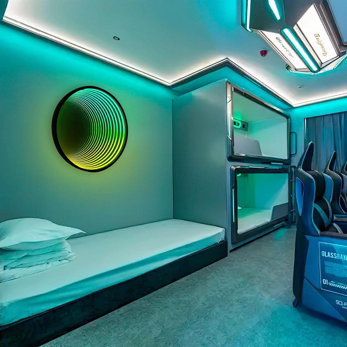 3D Mirror Tunnel Light, Infinity Mirror Tunnel Lamp, Infinity Square Mirror, Sensory Mirror Tunnel Night Light, LED Infinity Mirror Tunnel Lamp, Infinity Lamp Tunnel Mirrors Wall,Circle-30cm Generic