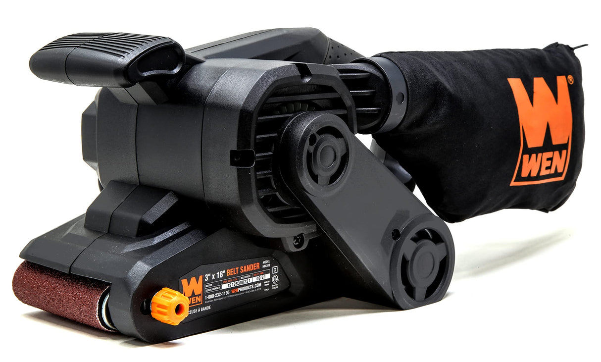 WEN HB6319 6.3-Amp 3-by-18-Inch Handheld Portable Belt Sander, Black WEN