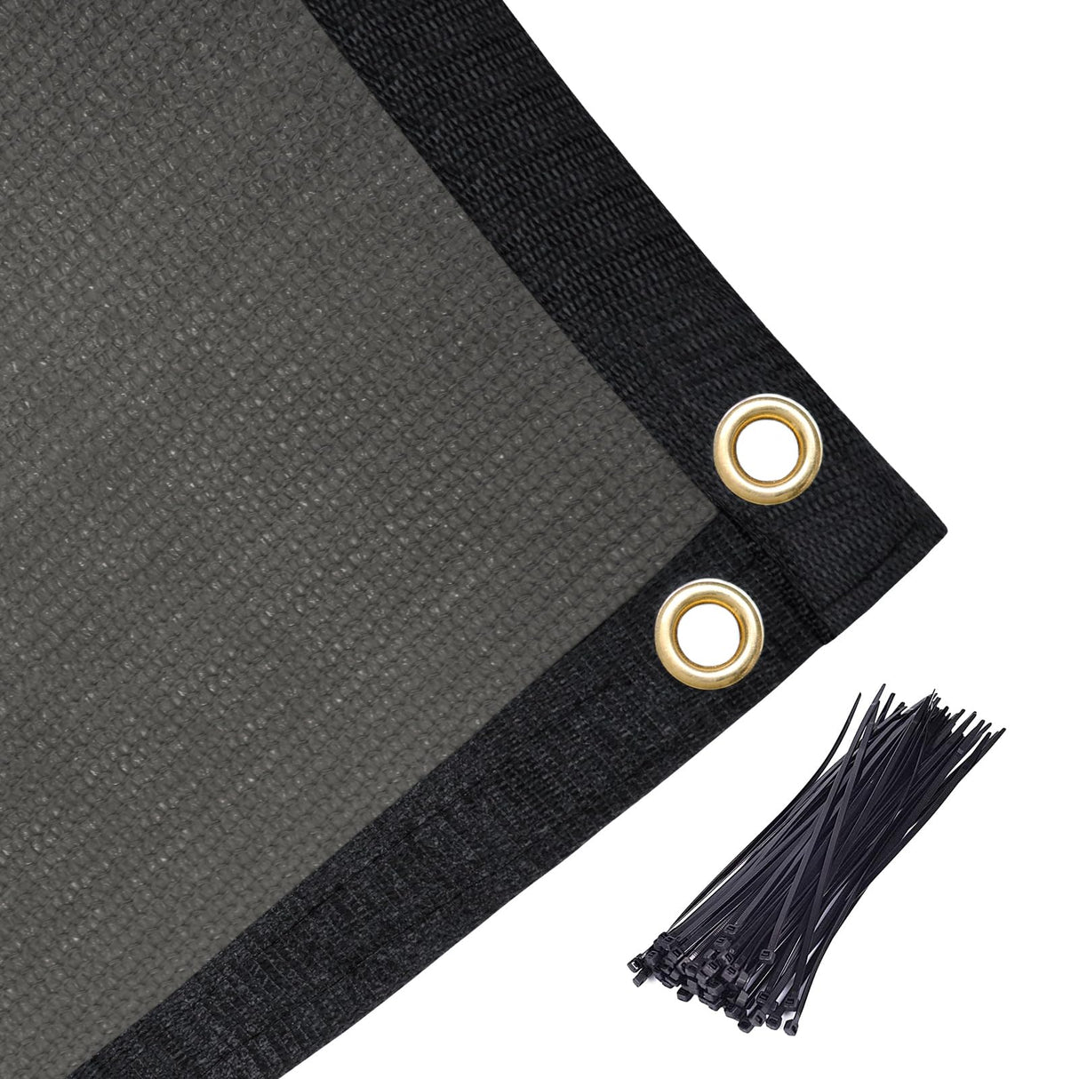 Amagenix 90% Pergola Shade Cover 17'X 18' Dark Grey Sun Shade Cloth with Grommets GN03 for Outdoor Garden Patio Porch-Commercial Grade 200 GSM-Cable Zip Ties Included (We Customized) Amagenix