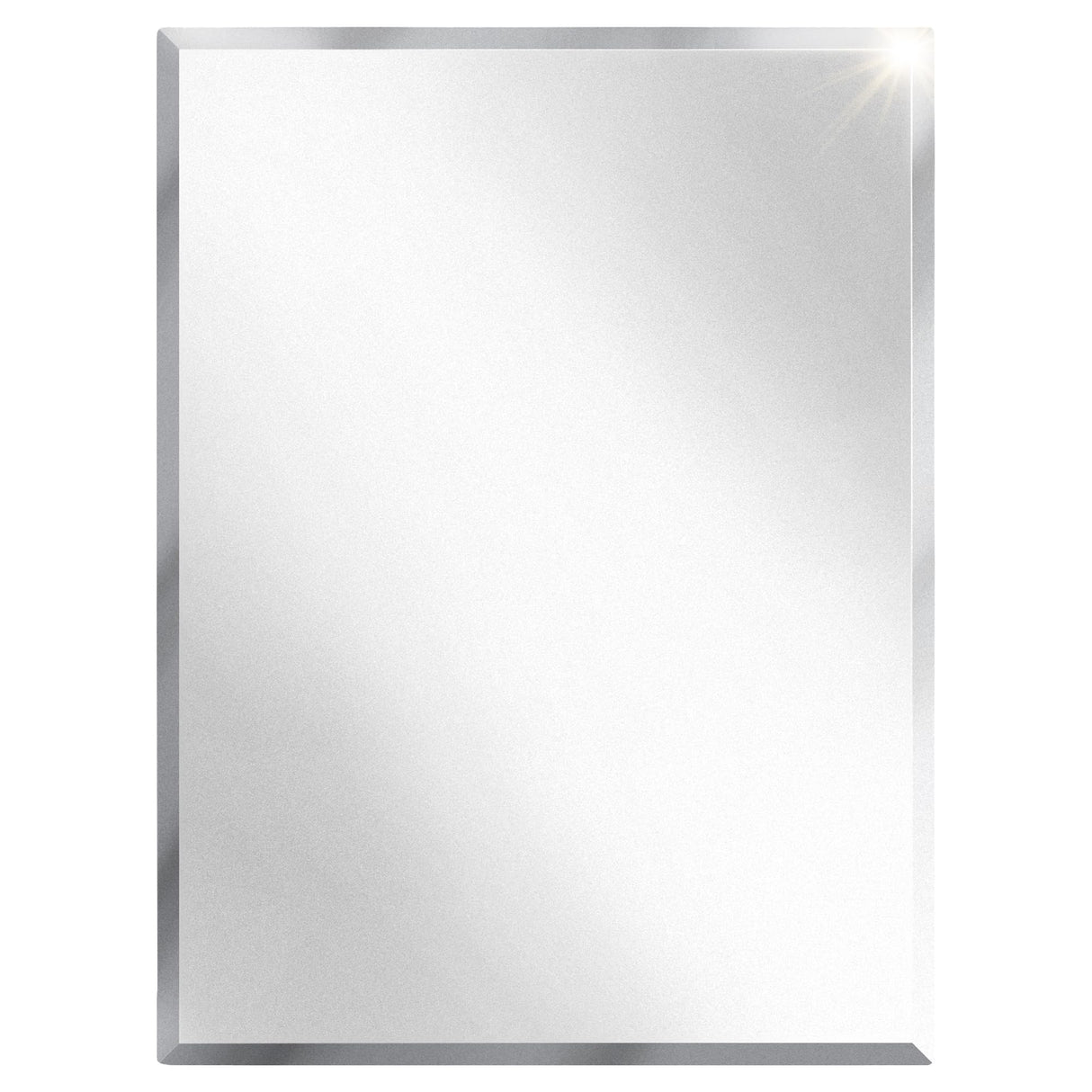 RecPro RV Bathroom Medicine Cabinet | 16” W x 22” H | Two Shelves | Frameless Polished Edge Mirror | Made in USA | White RecPro