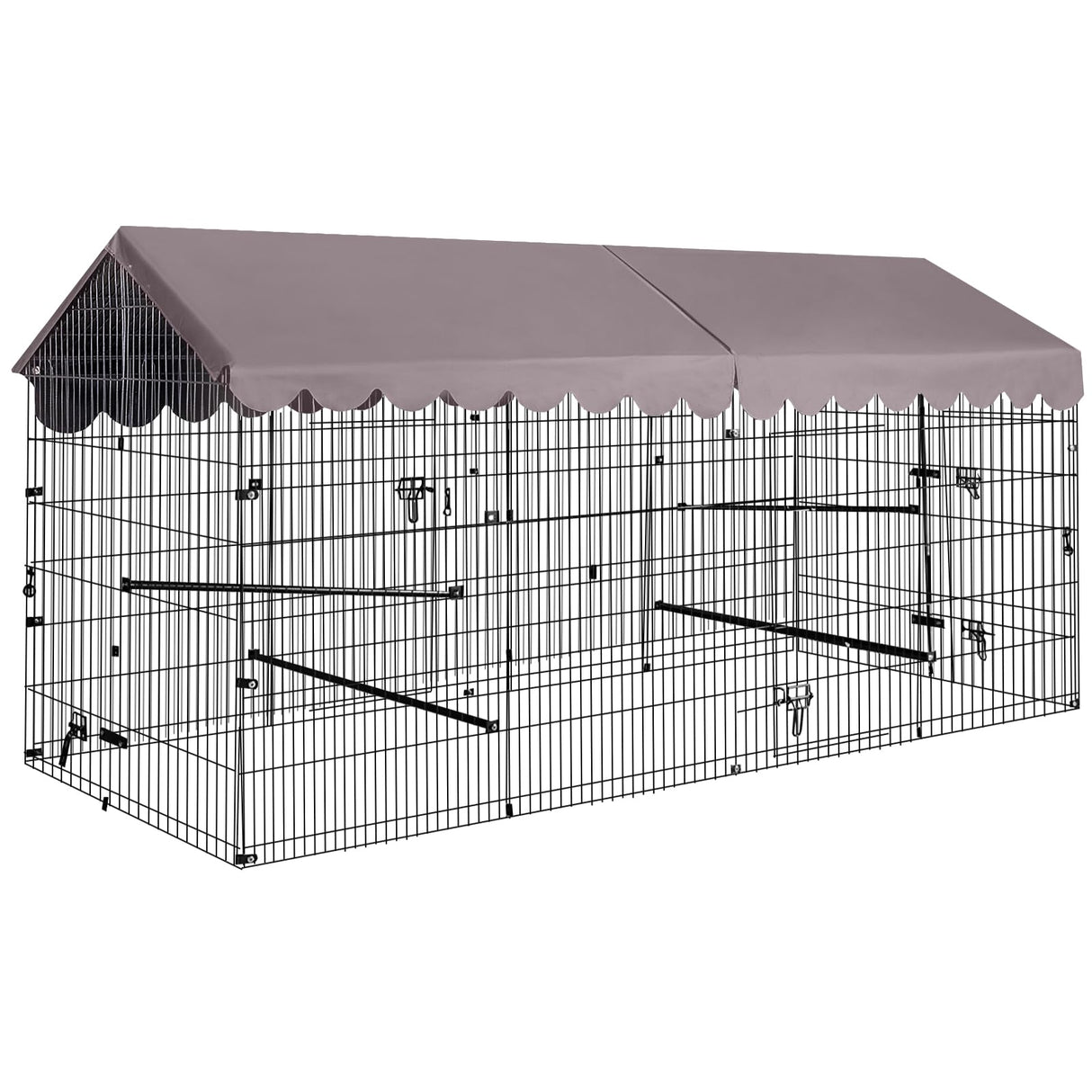 Chicken Coop Super Large Metal Chicken Run with Waterproof Cover Portable Poultry Cage Exercise Pen for Chicken,Duck,Goose,Rabbit Cat and Other Small Animals,88" Aivituvin