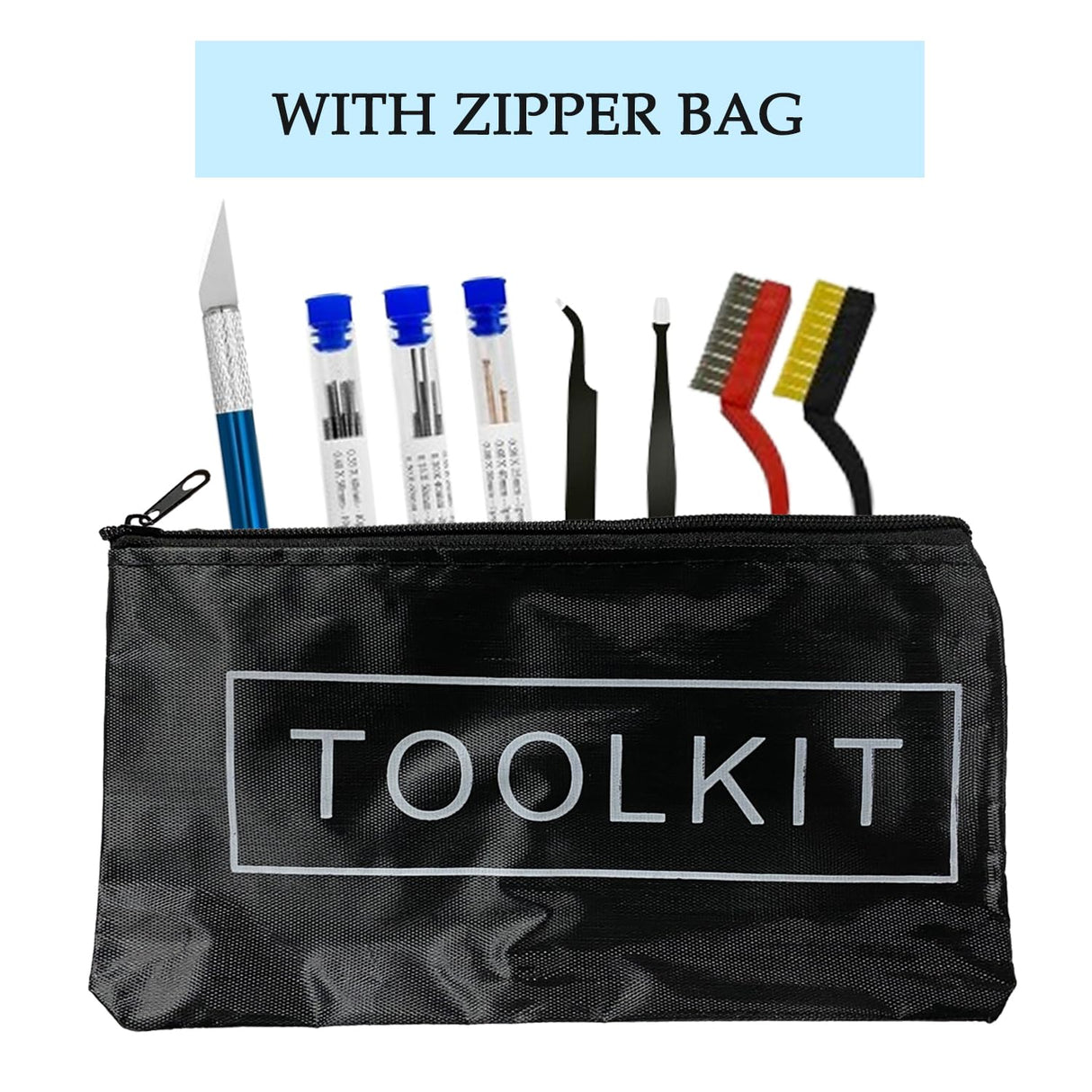 TIOPY 42Pcs 3D Printer Nozzle Cleaning Tool Kit, 0.15/0.20/0.25/0.30/0.35/0.4/0.5/0.6/0.8 mm Nozzle Cleaner Needles,3D Printer Extruder Hotend Cleaning Brush With Tool Bag, for Bambu Lab, Ender3/Kobra TIOPY