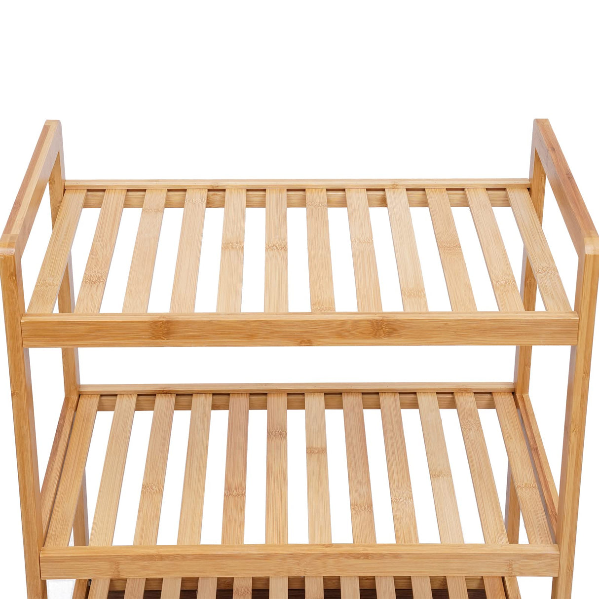 OUKANING Bamboo Laundry Hamper with 3-Tier Storage Rack and Tilt-Out Basket OUKANING