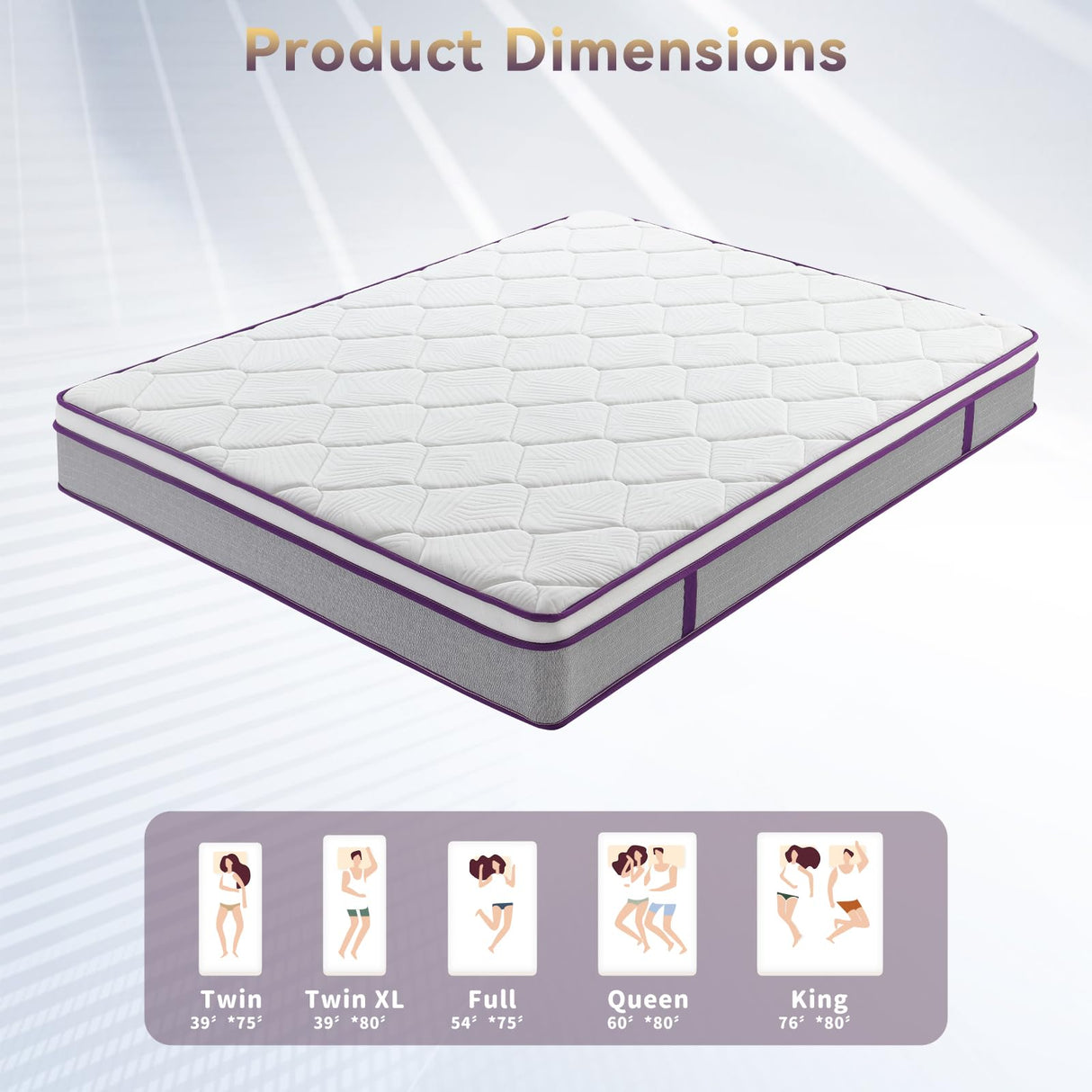 GJQ Twin Size Mattress, 12 Inch Hybrid Mattress with Pocket Spring,Cool Gel Memory Foam Mattresses in a Box,Medium Firm Twin Mattress for Pressure Relief,Fiberglass Free,CertiPUR-US Certified GJQ