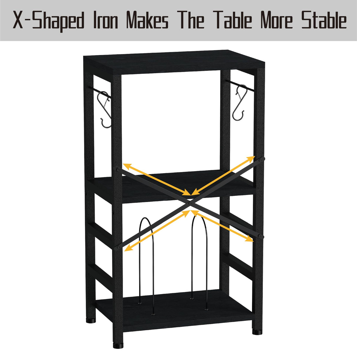 YAKANJ End Table with LED Light,Record Player Stand with Albums Storage,Vinyl Records Storage,Turntable Stand Side Table for Music Room Studio Living Room Bedroom-Modern Black YAKANJ