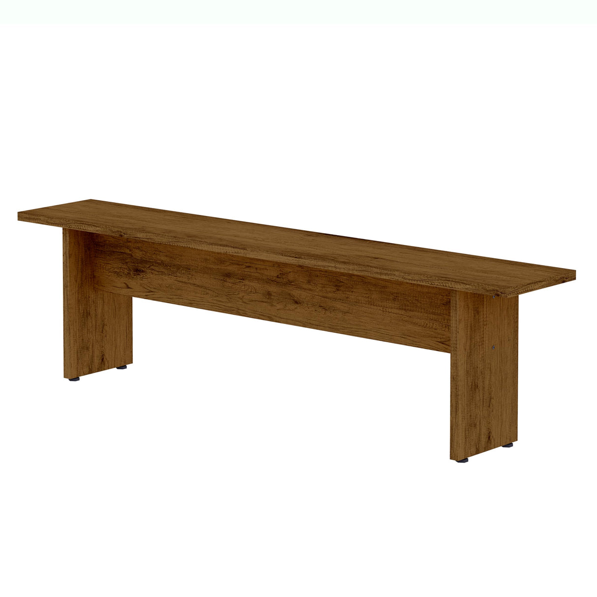Manhattan Comfort Nomad Mid Century Modern Rustic Kitchen Dining Room Bench, 67.91", Nature Manhattan Comfort