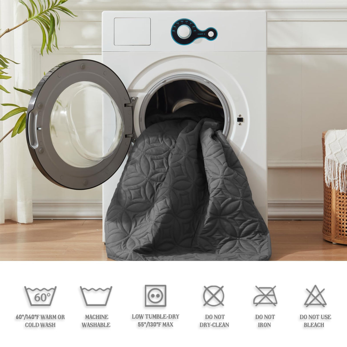 BEDLORE Waterproof Mattress Protector, King Size Mattress Pad with Deep Pocket 6"-18" Depth, Soft Noiseless Dirt-Proof Bed Mattress Cover Washable for Home, Bedroom, Hotel (Gray) BEDLORE