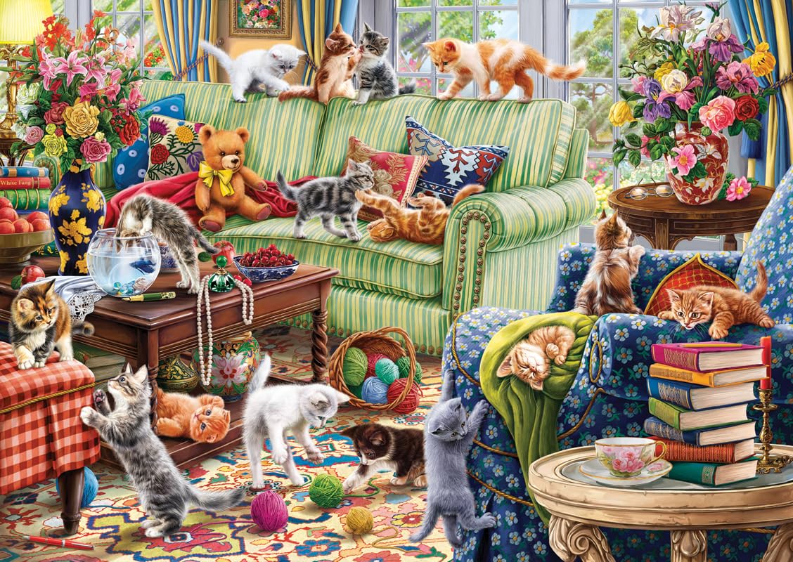 Anatolian Puzzle - Kittens in The Living Room, 1500 Piece Puzzle, #4575 Anatolian
