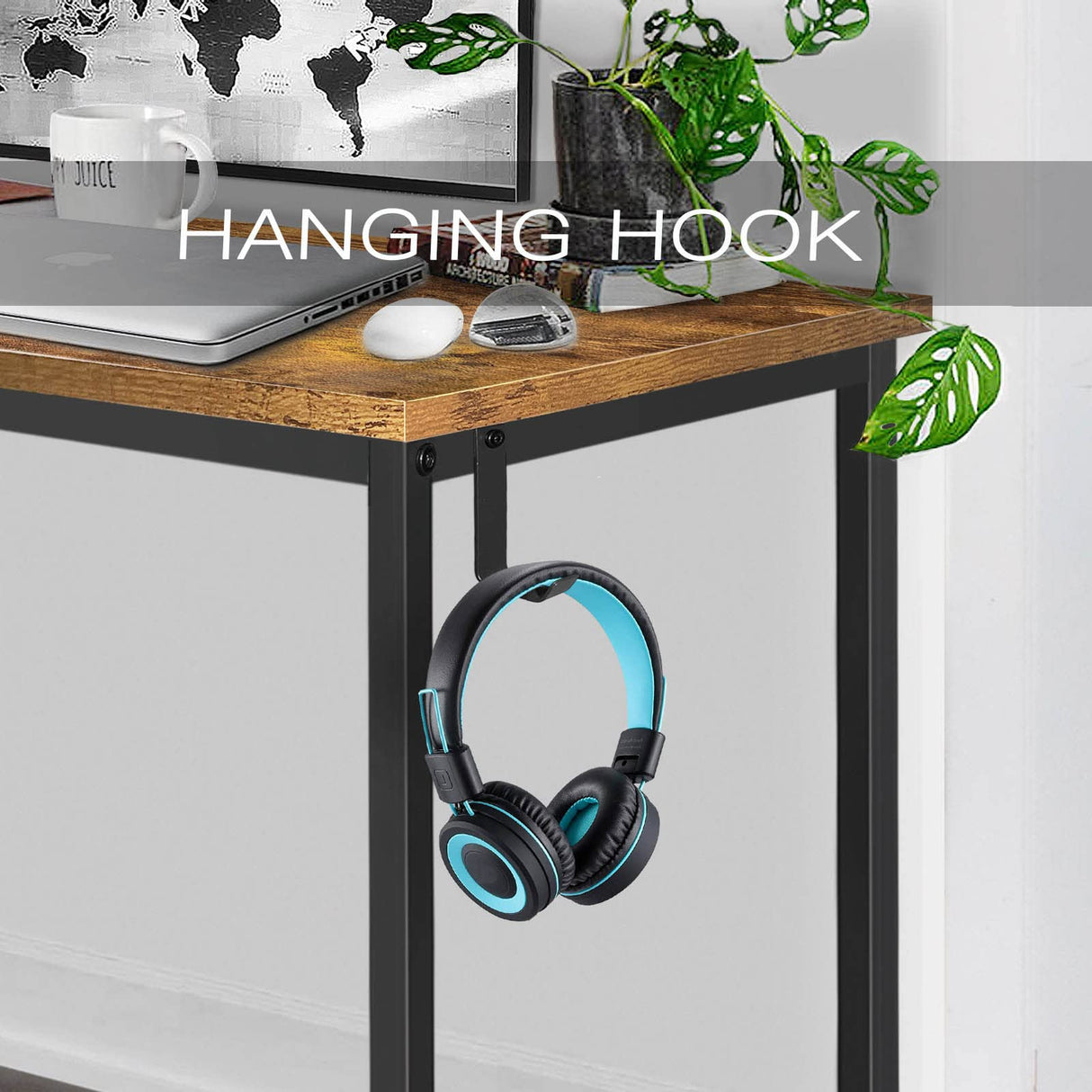 Lufeiya Home Office Desks 47 inch Desk for Bedroom Modern Simple Student Study Table 48 Vintage Writing Computer Desk, Rustic Brown Lufeiya