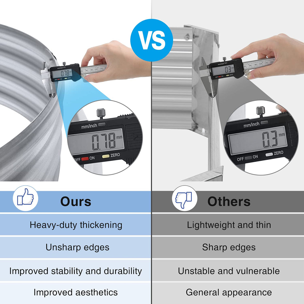Land Guard 6ft Metal Raised Garden Bed,2 Pcs Galvanized Planter Raised Beds for Vegetables………… Land Guard