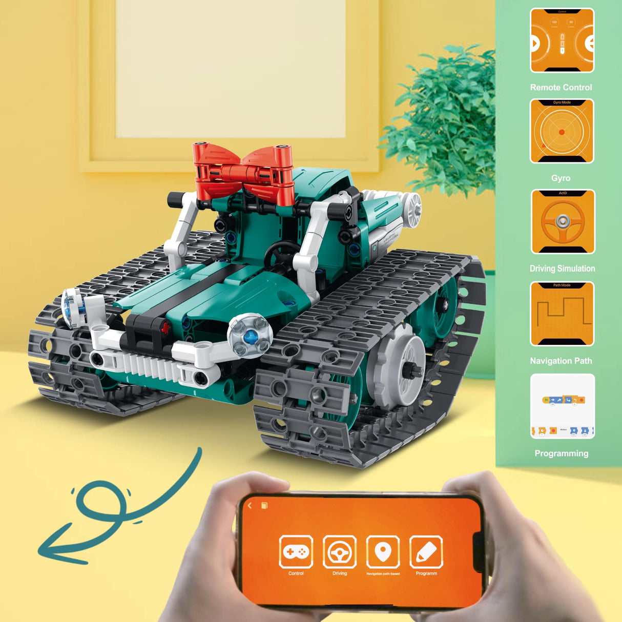 IQKidz APP/Remote Control STEM Building Kits for Kids Ages 8-12 - 3 in 1 RC Robot Car Toys, 440 Pcs Educational Science Projects, Gift Ideas for Boys Girls IQKidz