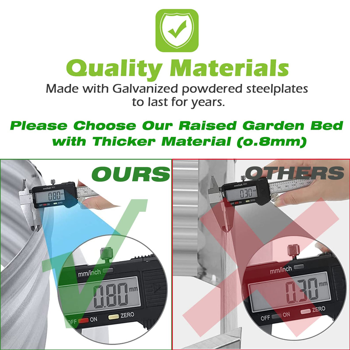 Raised Garden Bed Galvanized Planter Box Outdoor, 5ft Oval Large Rot-Resistant Metal Garden Bed Planter for Vegetables Flower Herb (Silver) Rakukiri